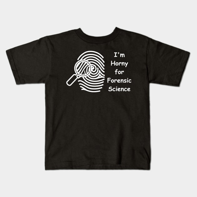 Forensic Science Kids T-Shirt by Noshiyn
